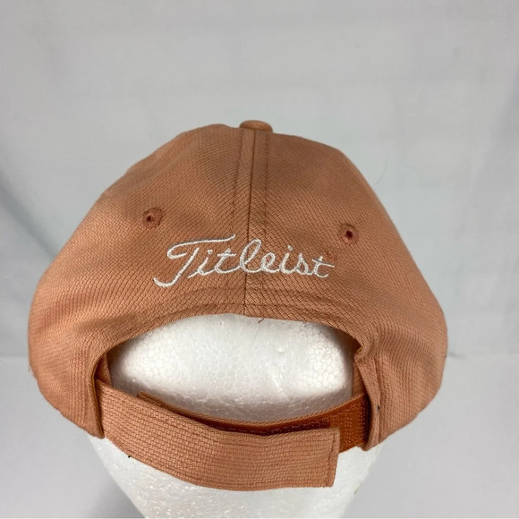 Titleist Peach Salmon Golf Hat Ball Cap Breast Cancer Symbol Adjustable - Picture 3 of 5